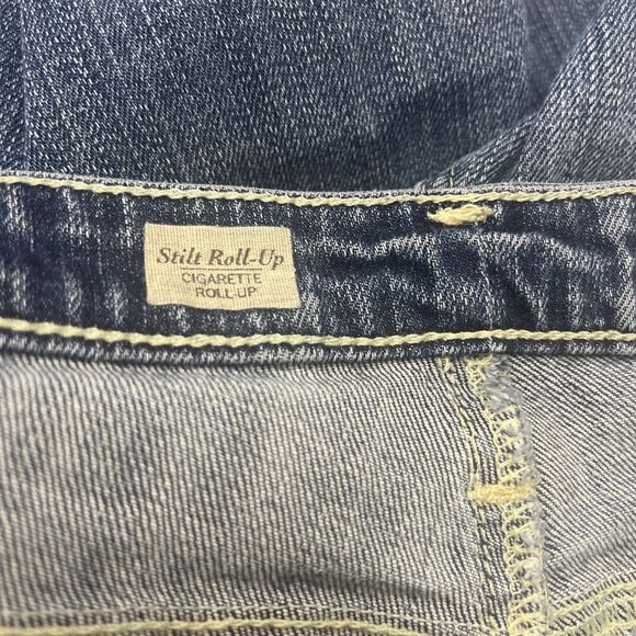 AG Adriano Goldschmied Jeans Stilt Roll-Up Cigarette Leg Distressed Blue - Picture 9 of 11